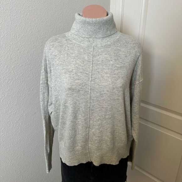 Unbranded Sweaters - Bécool Gray Knit Turtleneck Sweater Sz L